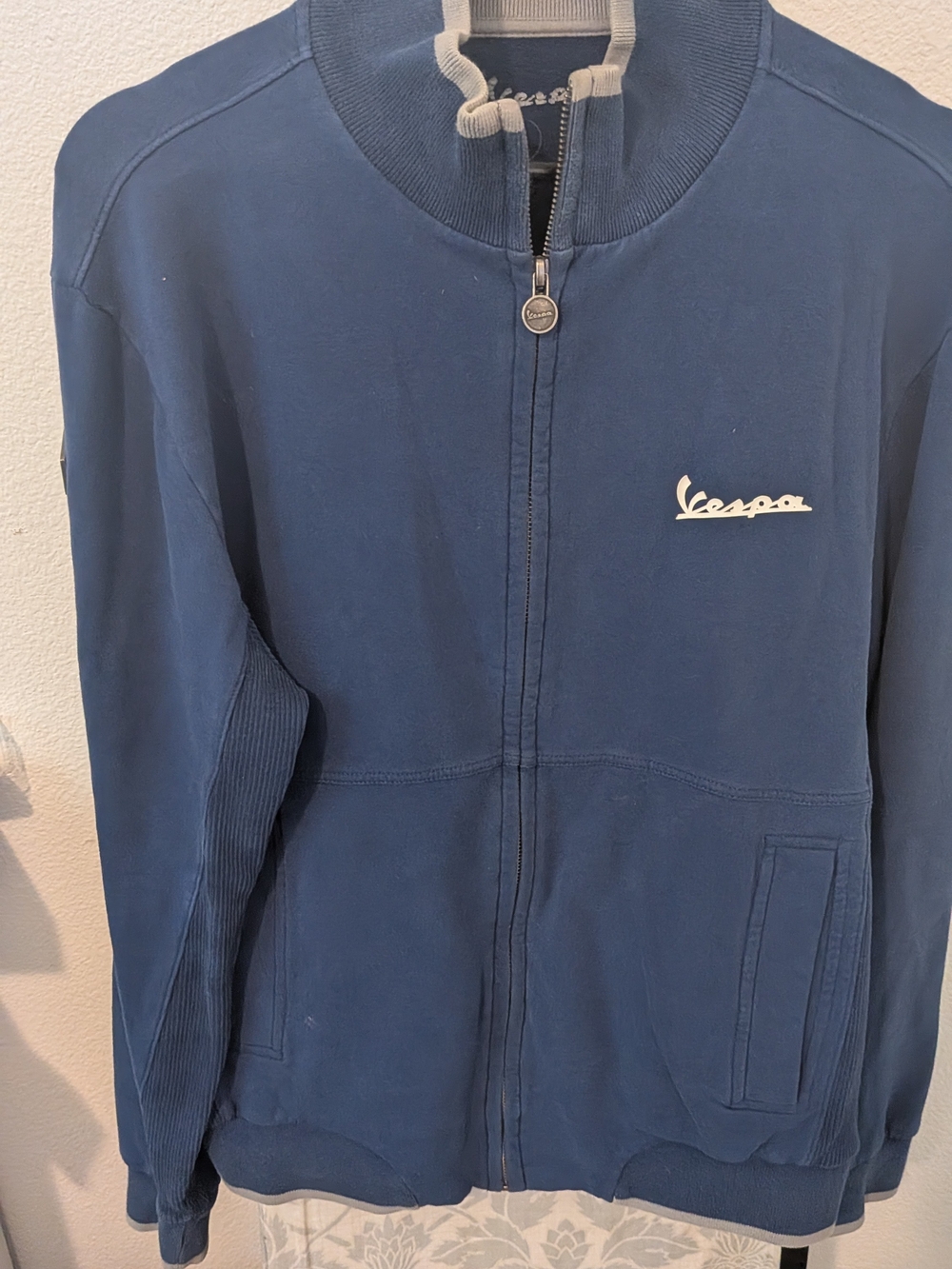 Vespa Men's Navy Zip-Up Sweater